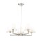 Z-Lite Leila Chandelier, 5-Light, 34 In.W x 10.75 In.H, Brushed Nickel/White Linen 744-34R-BN - alternate 6